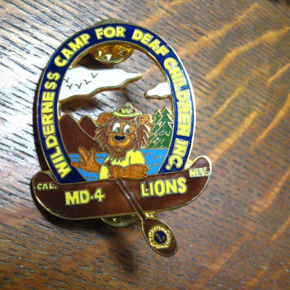 Lions Club Wilderness Camp For Deaf Children Lapel Pin